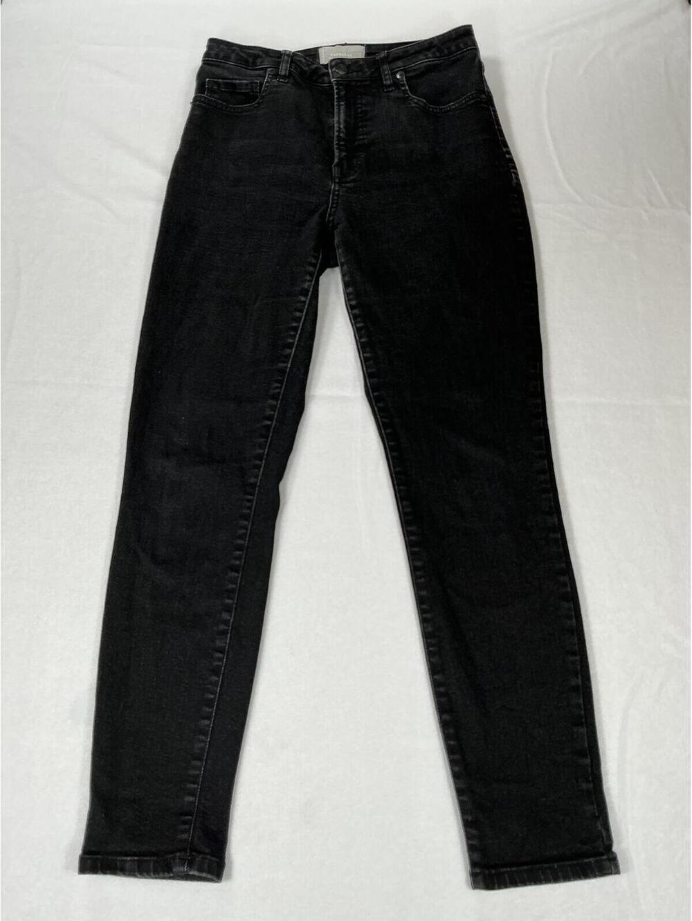 Everlane The Curvy High Rise Straight Jean Black Denim